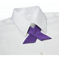 Purple Polyester Satin Crossover Tie